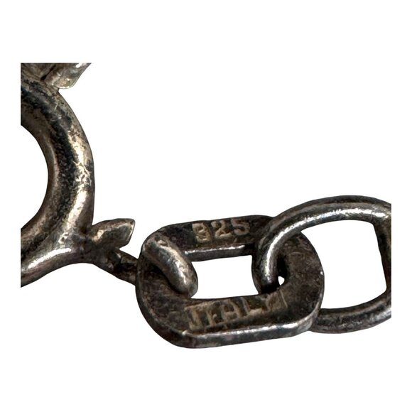 Vintage Petite Sterling Silver Twisted Rope Chain Bracelet 7” Italy 925 Estate - Picture 4 of 7